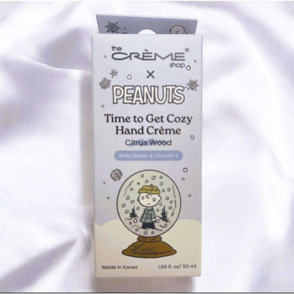 Peanuts "Time to Get Cozy" Hand Creme, Creme Shop X, Citrus Wood -NEW